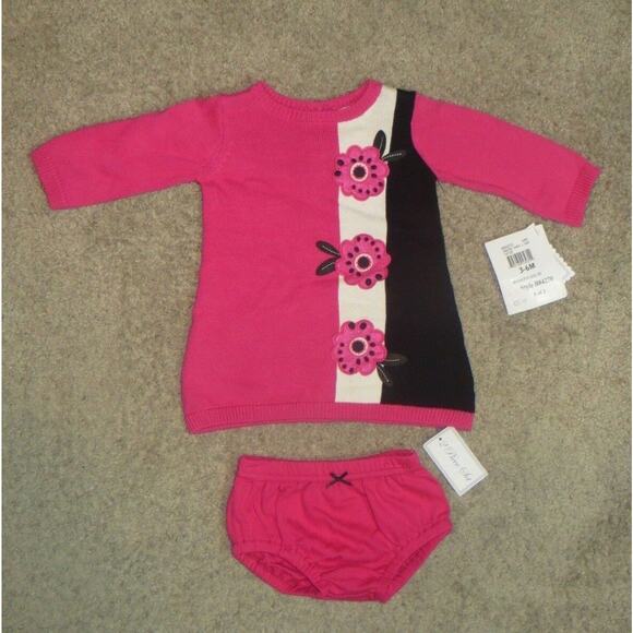 Hartstrings Baby Floral Sweater Dress - Picture 1 of 5